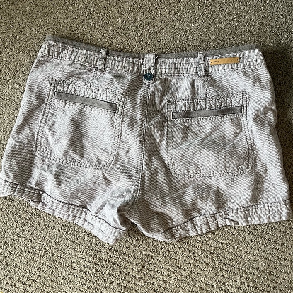 Pilcro & the Letterpress Gray Linen Shorts size 6 - Picture 3 of 7